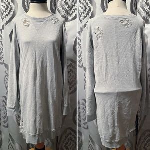 Distressed Sweatshirt Tunic Dress - Joe's Jeans